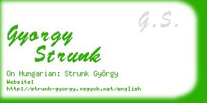 gyorgy strunk business card